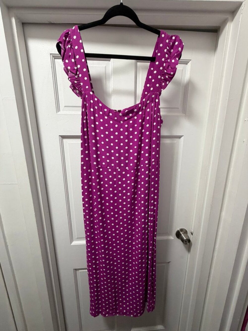 LOFT Orchid Polka Dot Dress